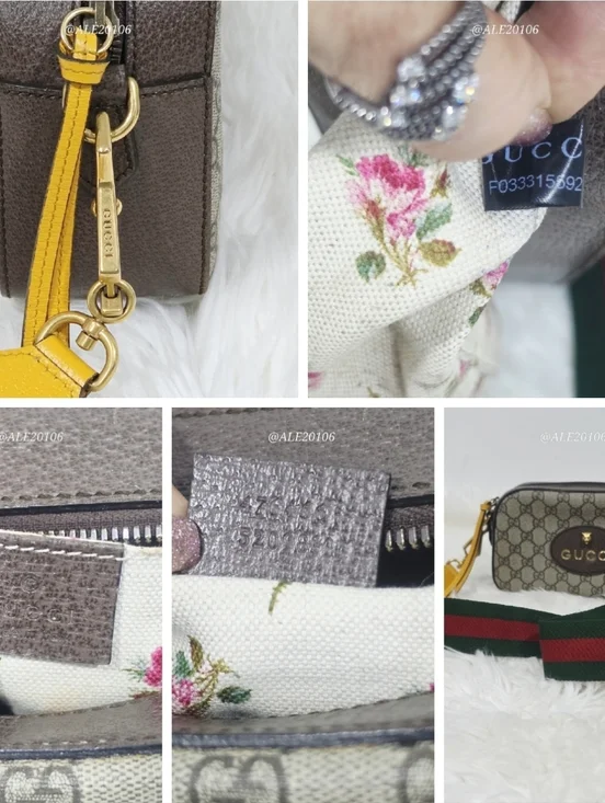 Gucci Supreme Camera Messenger Bag Brown GG Canvas Crossbody Unisex - Picture 6 of 16